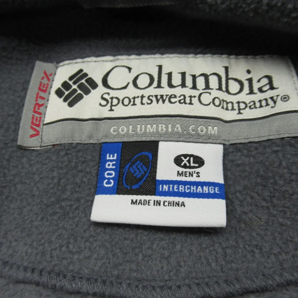 Columbia Jacket Mens XL Black Interchange Vertex Removable Liner Waterproof 3in1
